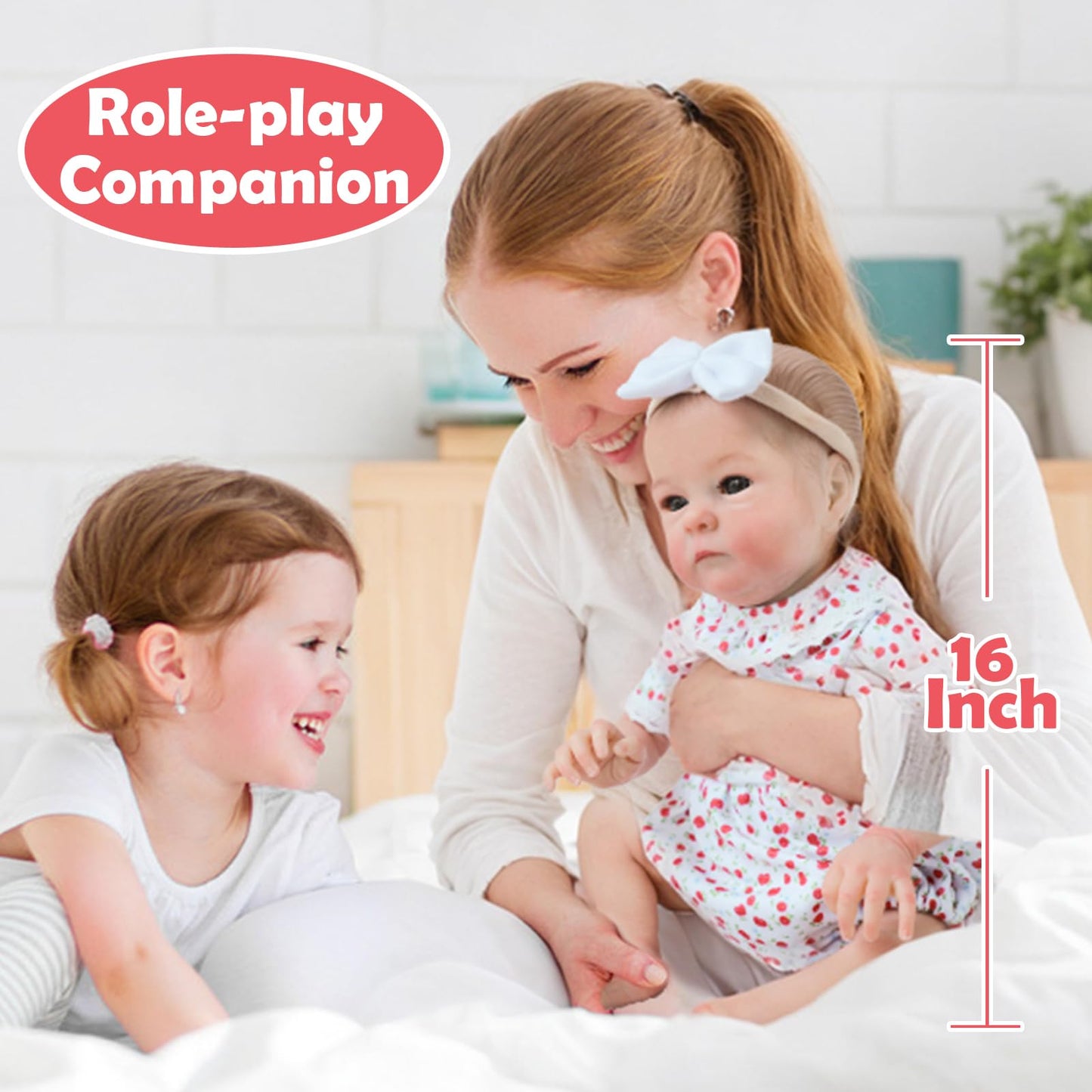 Realistic Newborn Real Life Baby Boy Girl Dolls Lifelike Soft Vinyl and Cloth Body with Feeding Kit Gift Box for Kids Age 3+