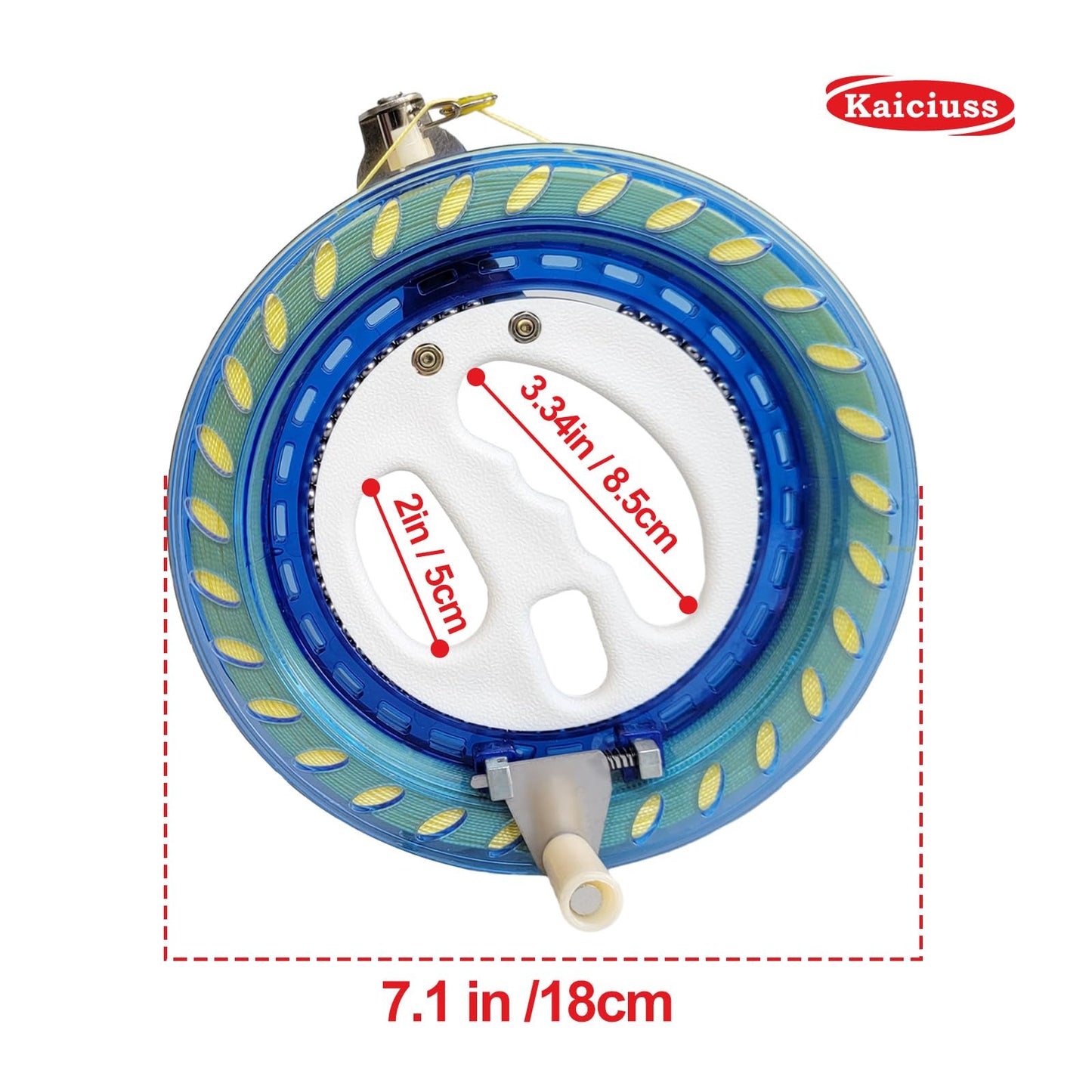 Kaiciuss 2024 New Kite & Reel Winder Set for Kids and Adults, 60’’ x 29.5’’ Large Single Line Easy to Fly and 7.1’’ Spool Include Safety Lock with 650 FT Strong Kite String