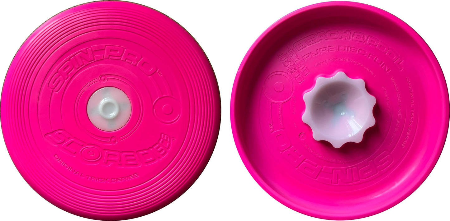 SPIN PRO - The Ultimate Play Experience. Throw with Precision! Spin Tricks! Soft and Durable, Waterproof, Floats, Play Anywhere! Upgrade Your Fun! (Pink)