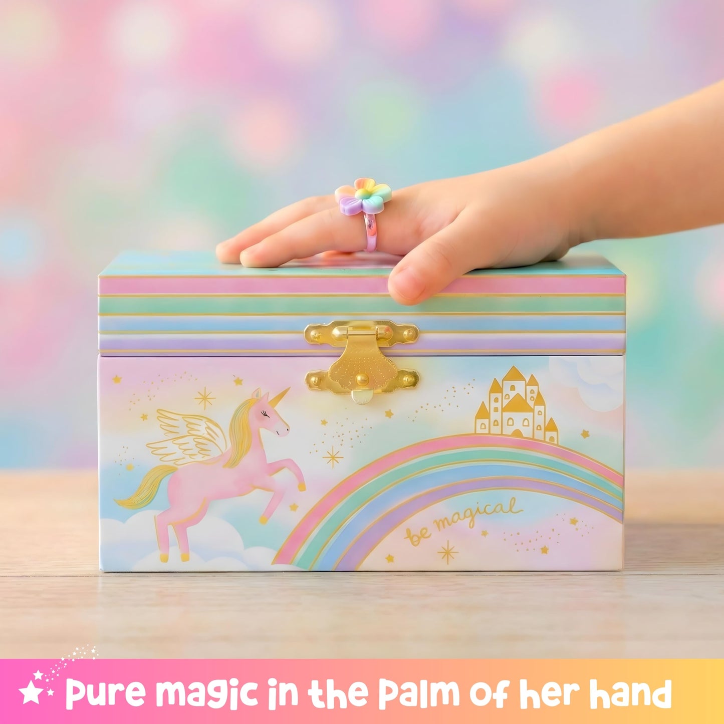 Giggle & Honey® Musical Jewelry Box for Girls - Kids Jewelry Box, Unicorn Toys for Girls 4-6, Unicorn Gifts