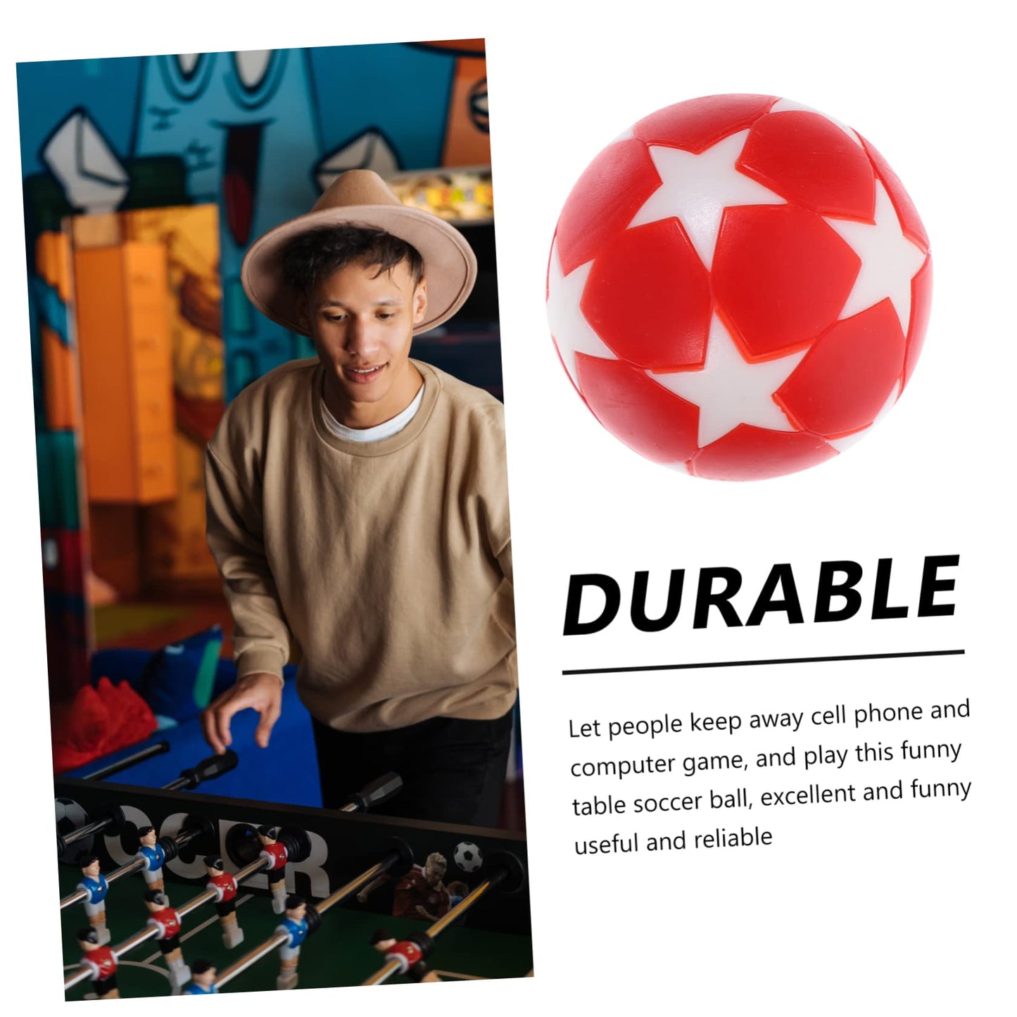 HOLIDYOYO 12PCS Mini Foosball Balls Replaceable Table Soccer Balls for Table Games 32mm Size Sturdy Plastic for Indoor Play Great for Party Fun