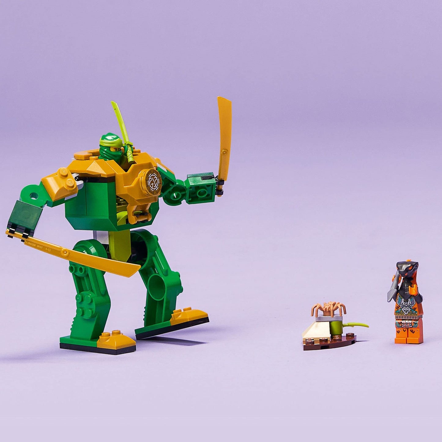 LEGO NINJAGO Lloyd’s Ninja Mech Battle Action Figure Toy 71757 for Kids, Boys and Girls Ages 4 Plus with Snake Figure and Minifigure, Gifts for Preschoolers