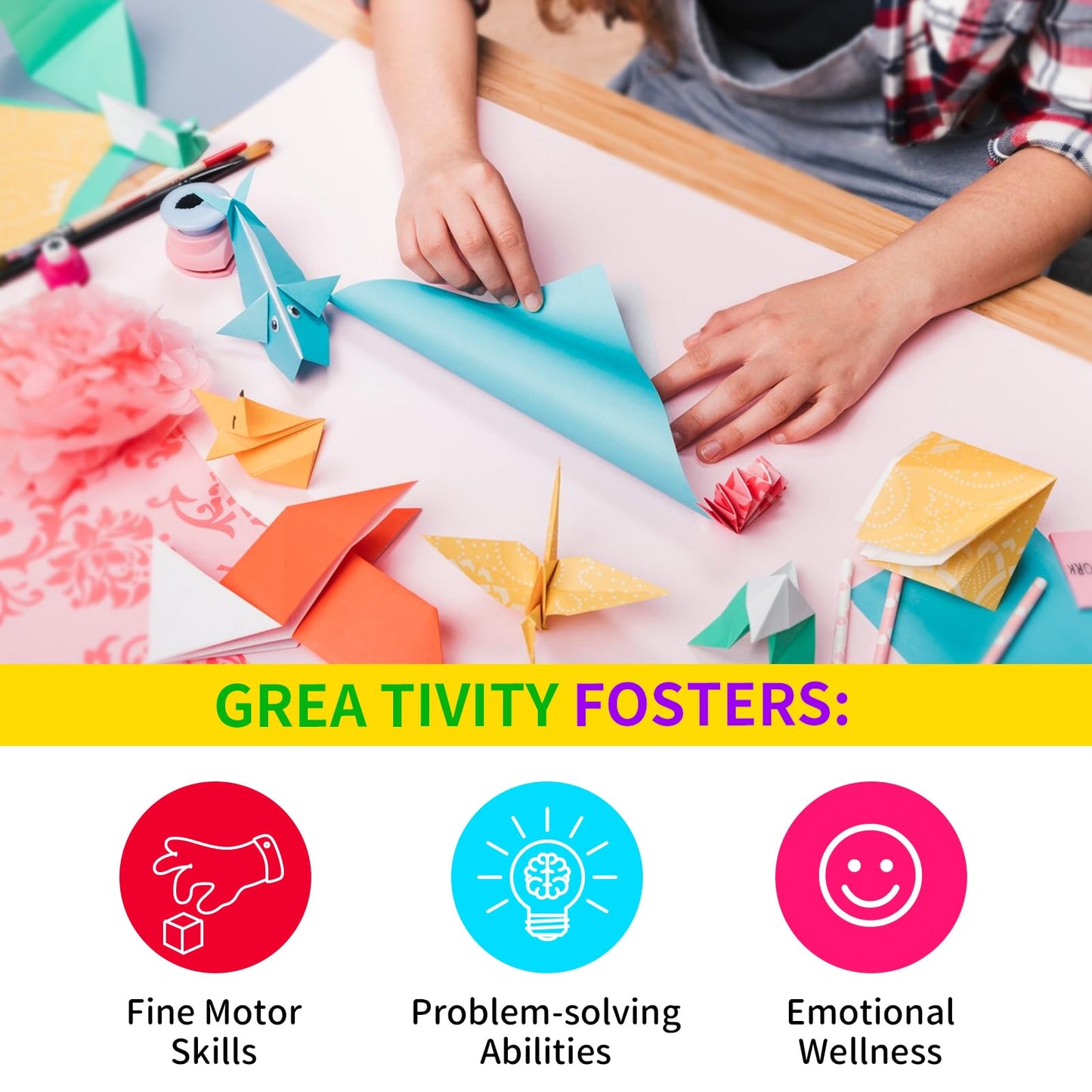 Itopstar Crafts for Kids -3000pcs+ Art Supplies Kids Art Supplies Great for School, Homeschool and Kindergarten DIY Crafting Projects-Giant Craft Box for Supplies