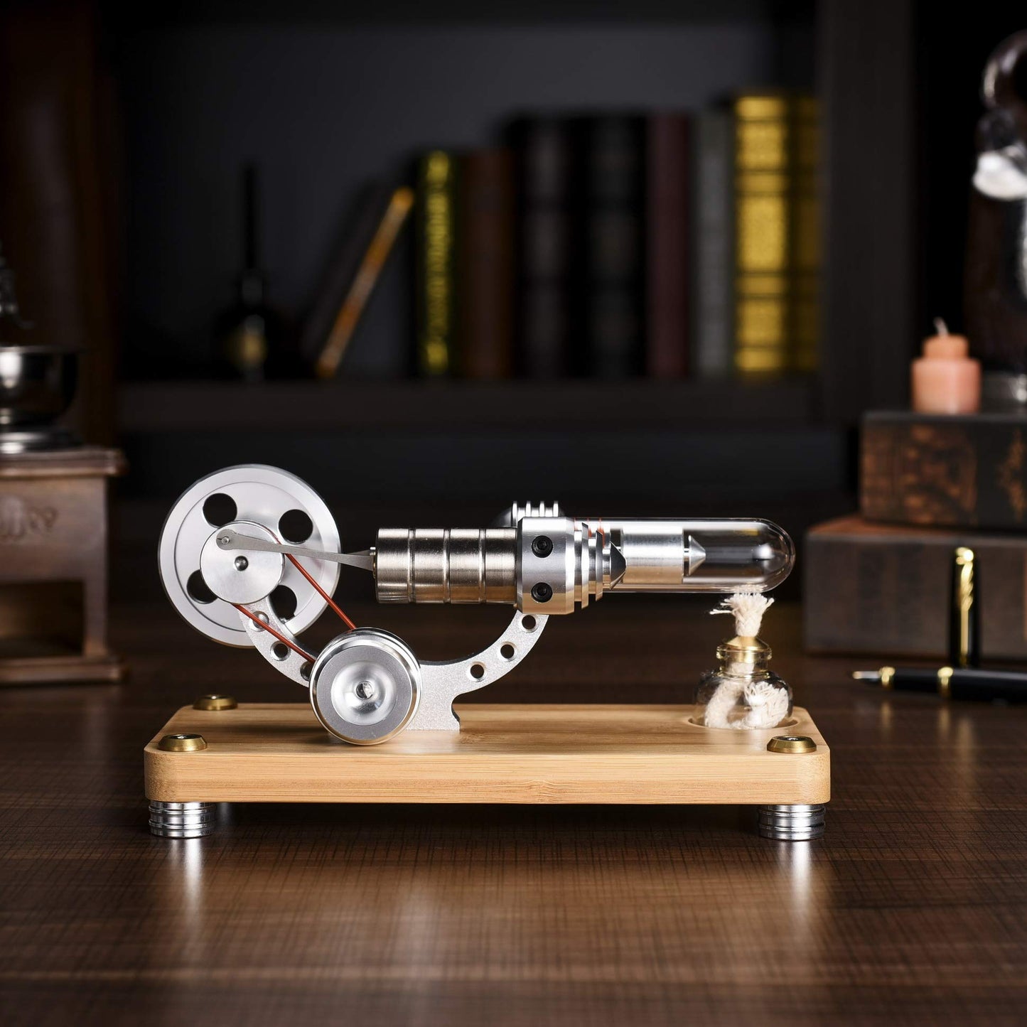 Sunnytech Mini Hot Air Stirling Engine Motor Model Educational Toy Kits HA001-M14-03-S