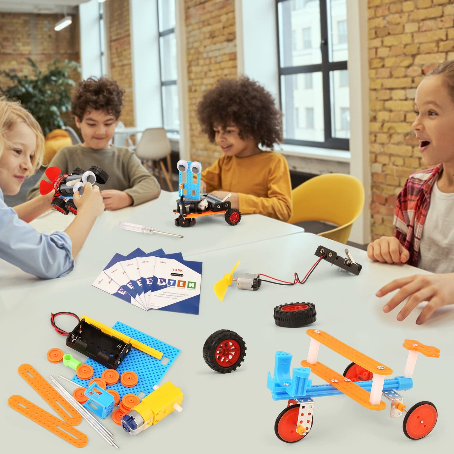 STEM Science Kits for Kids 8-12, Robotics Robot Building Car Kit STEM Toys for Boys Robots Craft 8-10, Science Activities Experiment Engineering Project Electronics 8 10 12 14 Year Old Boy Gifts