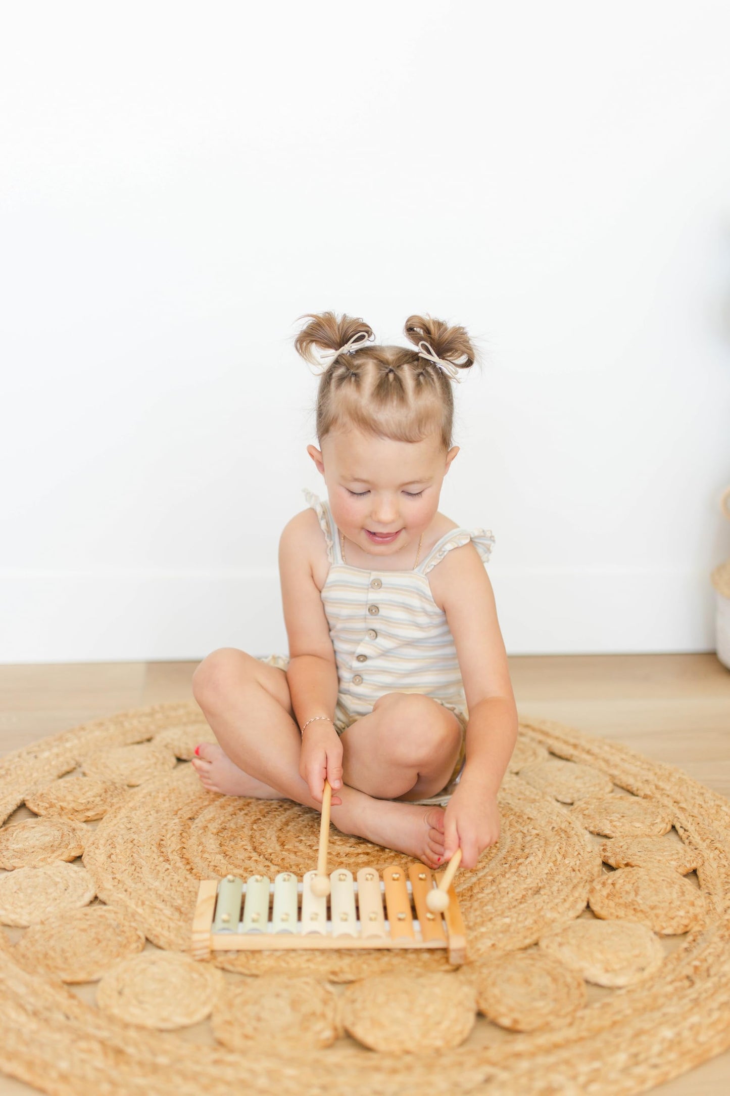 Brooklyn Neutral Xylophone, Montessori Musical Toy for Toddlers and Young Kids with a Modern Boho Aesthetic, Perfect in a Nursery, Playroom or as a Gender Neutral Baby and Birthday Gift
