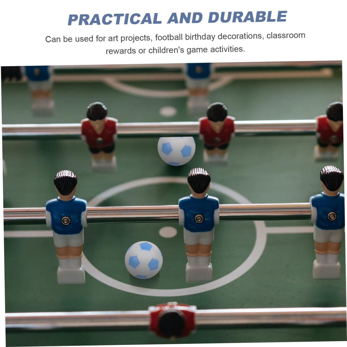 HOOTNEE 8pcs Pattern Foosball Balls Tabletop Soccer Balls Desktop Soccer Game Accessories