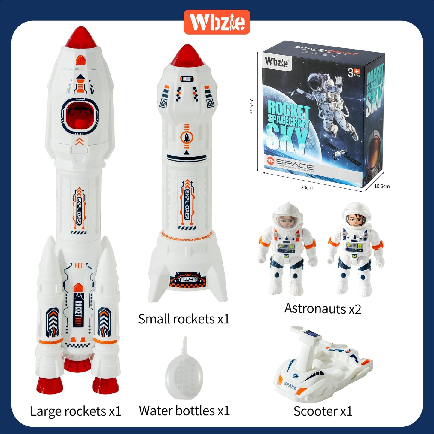 Wbzle Educational Toys Interactive Children's Rockets for Kids Toddler Toys for 4-5 & 6-8 Year Old Boys