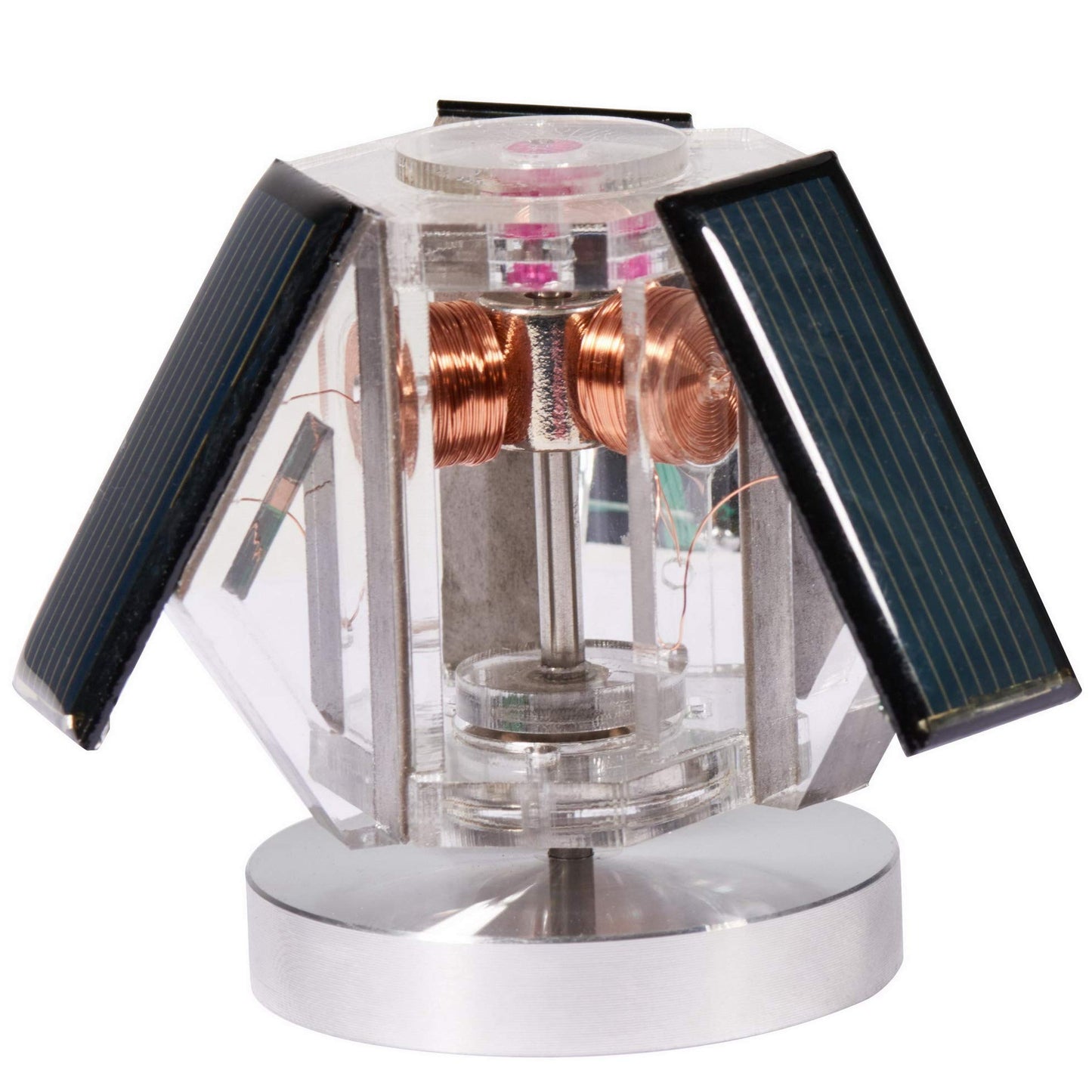 Sunnytech Mini Solar Vertical Mendocino Motor Magnetic Levitating Educational Model Hot Air Stirling Engine Motor Model Science Physics Toy QZ08A-SC02M