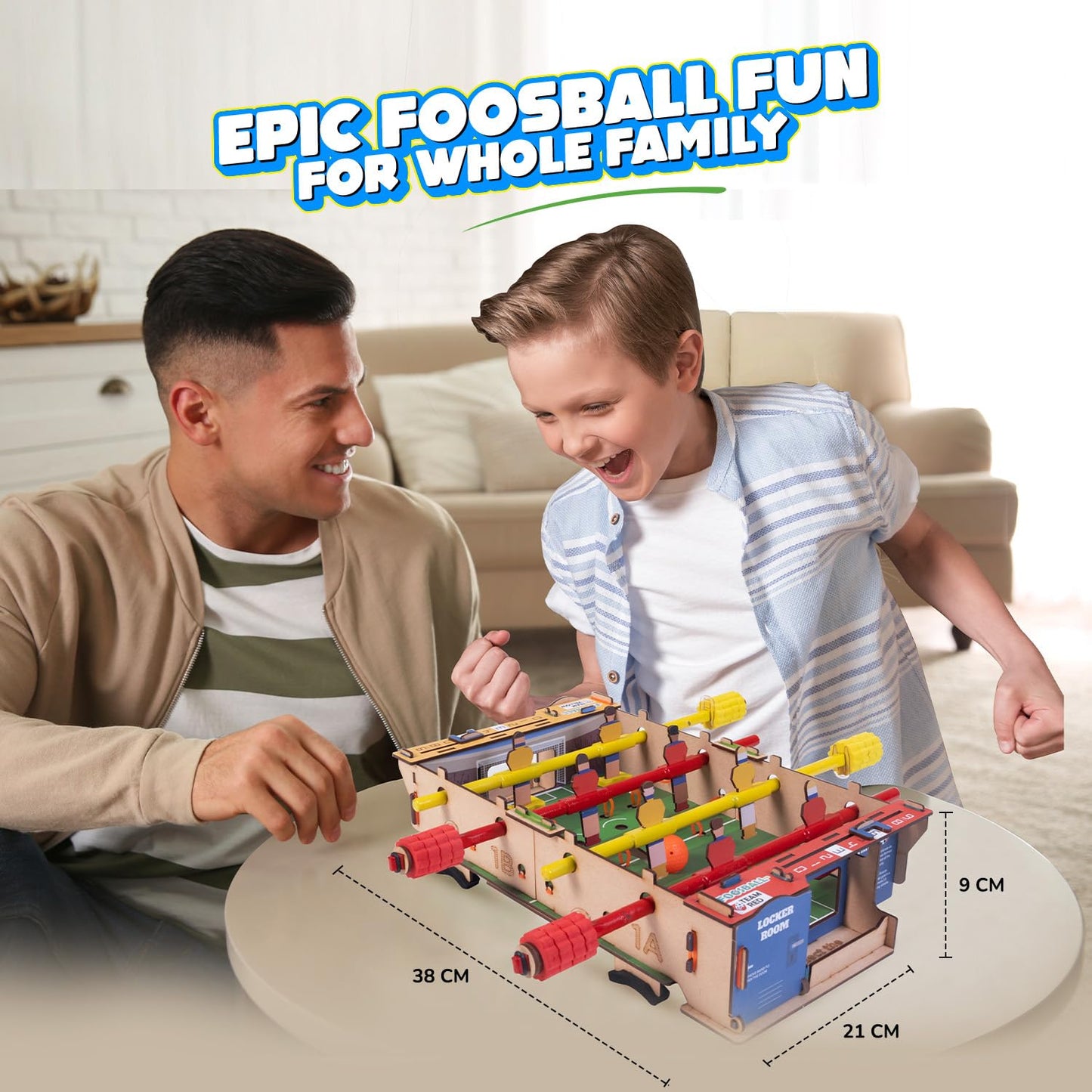 Smartivity Foosball Table Soccer Indoor Games for Kids Age 6-14 Years | Birthday Gifts for Boys & Girls | DIY STEM Educational Science Toy for Kids Age 6,7,8,9,10,11,12,13,14 Years