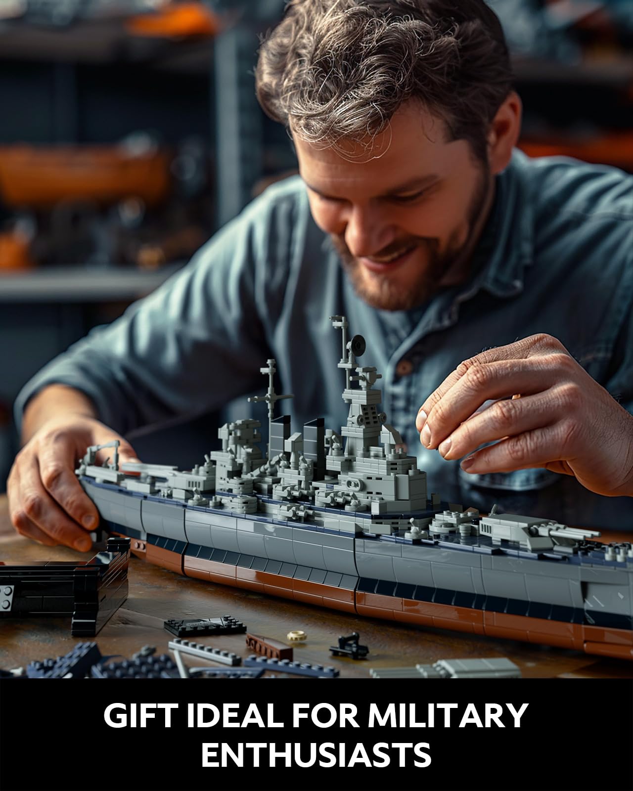 Nifeliz North Battleship, Military Building Set for Adults, Collectible Army Model to Build and Display, Gift Ideal for Military Enthusiasts (NF10280)