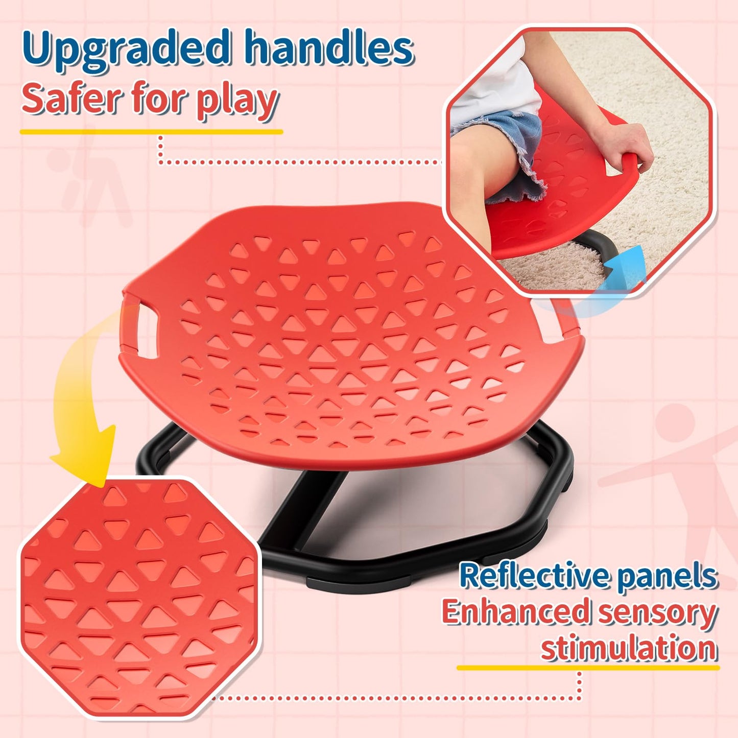 KidBloom Spinning Chair for Autistic Kids, Upgrade Handle Sensory Toys for Kids with Autism, ADHD Sensory Chair, Autism Sensory Products