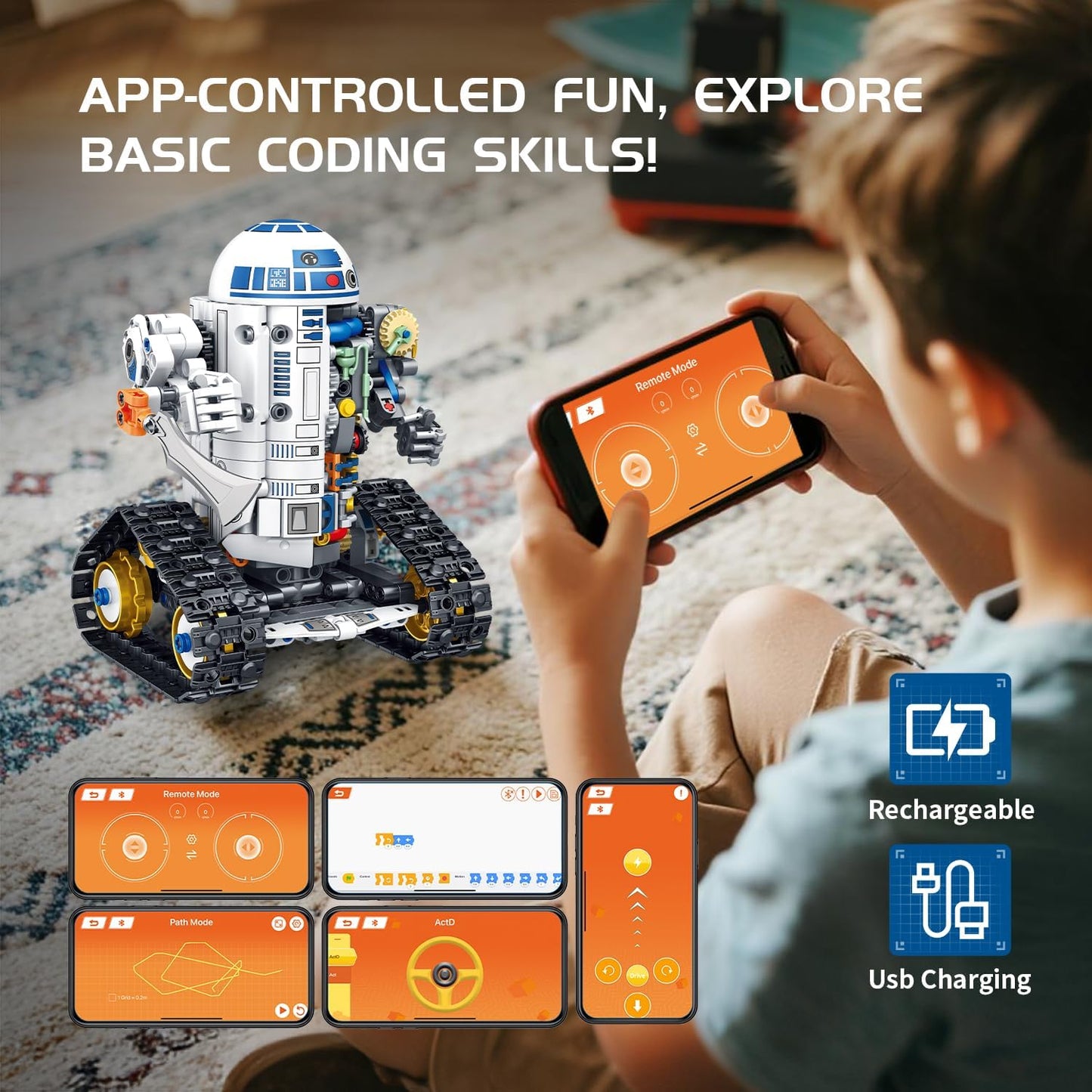 3 in 1 STEM Robotics Building Kit, 776 PCS APP/Remote Control Robot Space Wars Toy Building Block Sets, Compatible with Lego Robotics Control & Programming Robot Birthday Gifts for Boys Age 8-14+