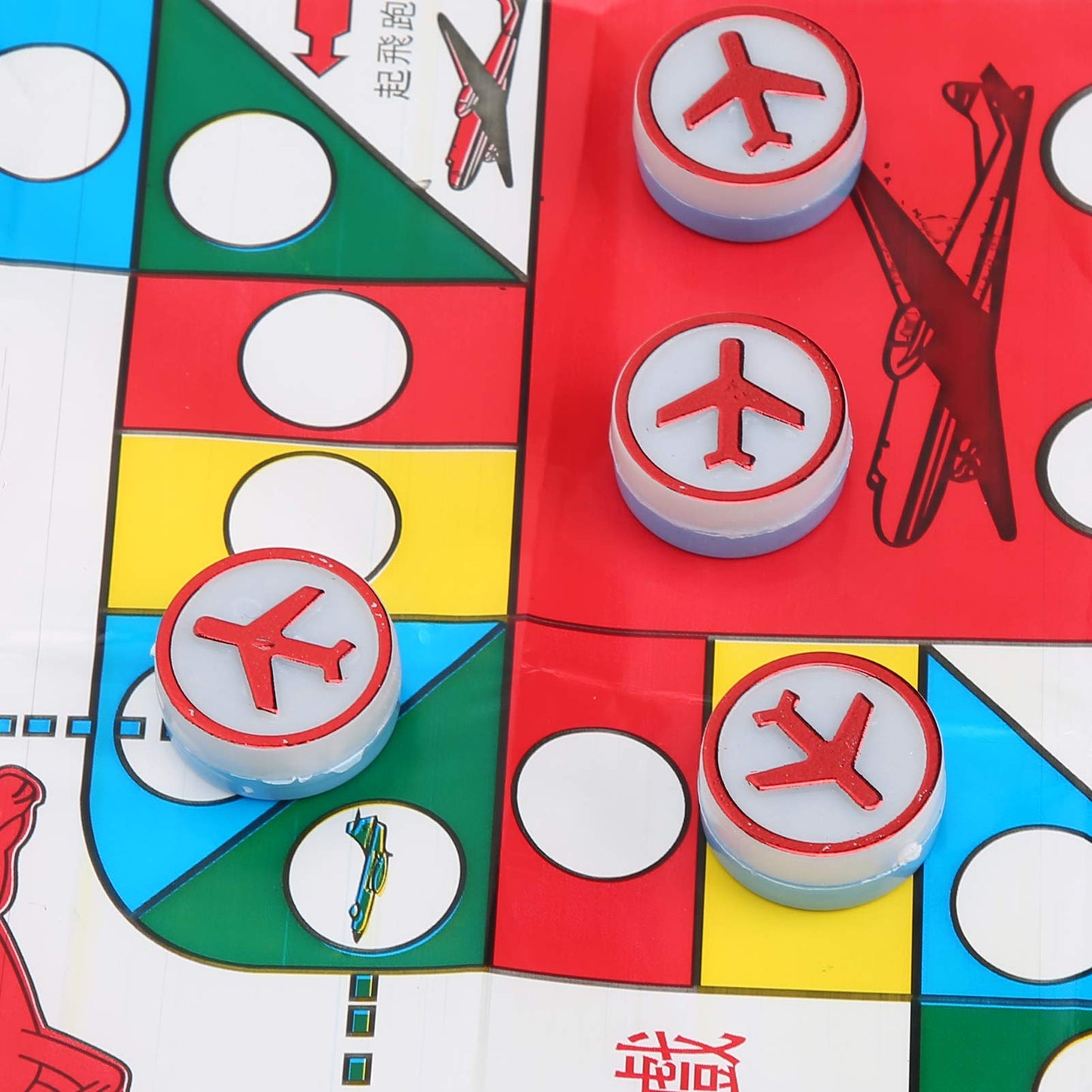 Tgoon Children Aeroplane Chess, Flying Chess Clear Color for Home and Travel