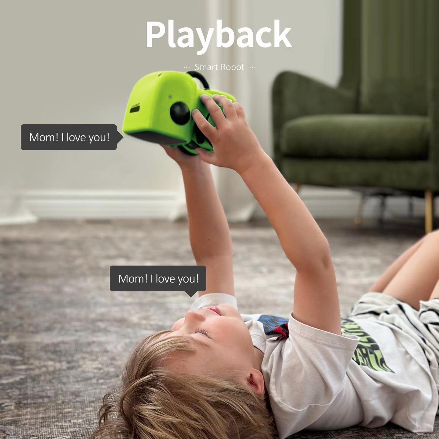 GILOBABY Interactive Talking Robot for Boys, Smart Toy with Touch Control, Playback Mode, Dancing, Singing, Educational Gift for 3-7 Year Old Kids (Green)