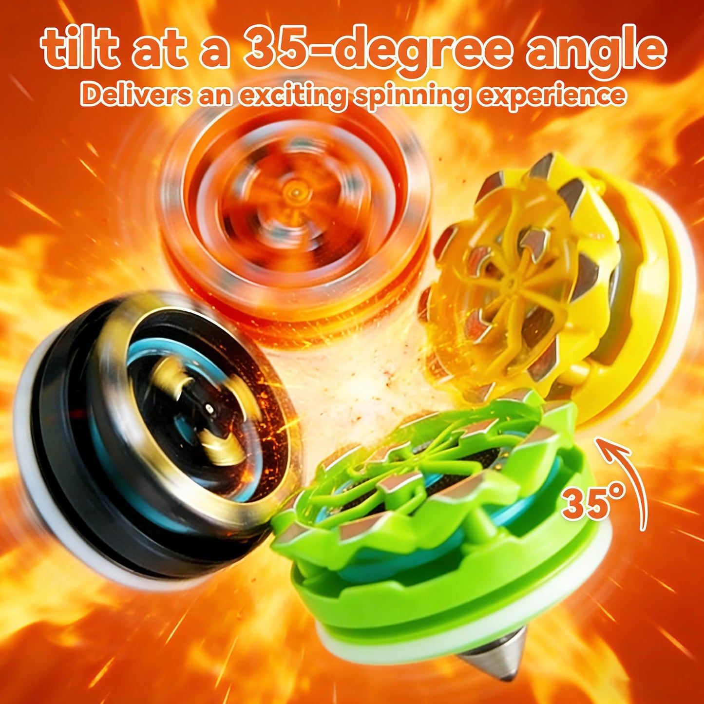 Fireworks Fingertip Gyro,Handheld Fireworks Gyroscope,Collision Sparks Light Up Spinning Top Toy,Creative Gyroscope Toy for Kids,Fidget Spinners for Adults, Cool Flashing Spinning Toys (6 PCS)