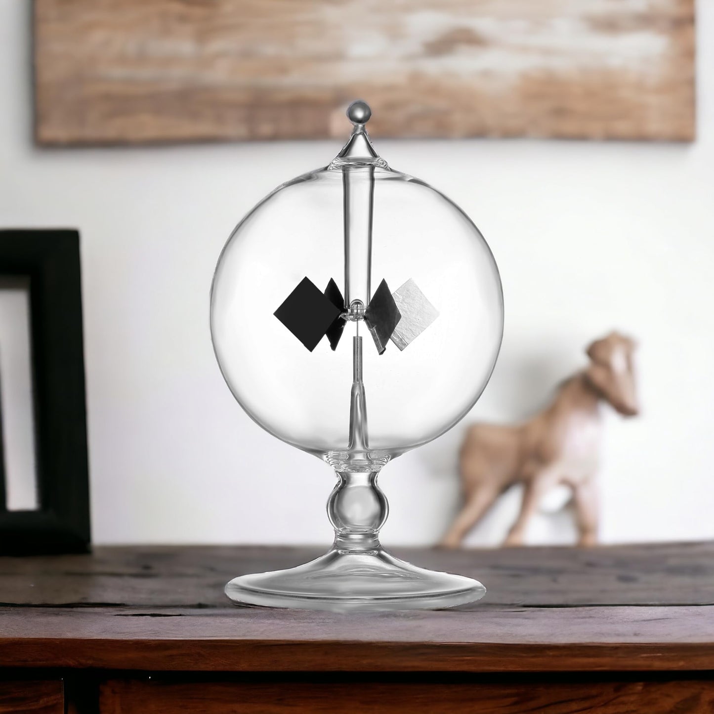 DORAMI Clear Solar Power Crookes Radiometer Sun Light Energy Glass Windmill Spinning Vanes