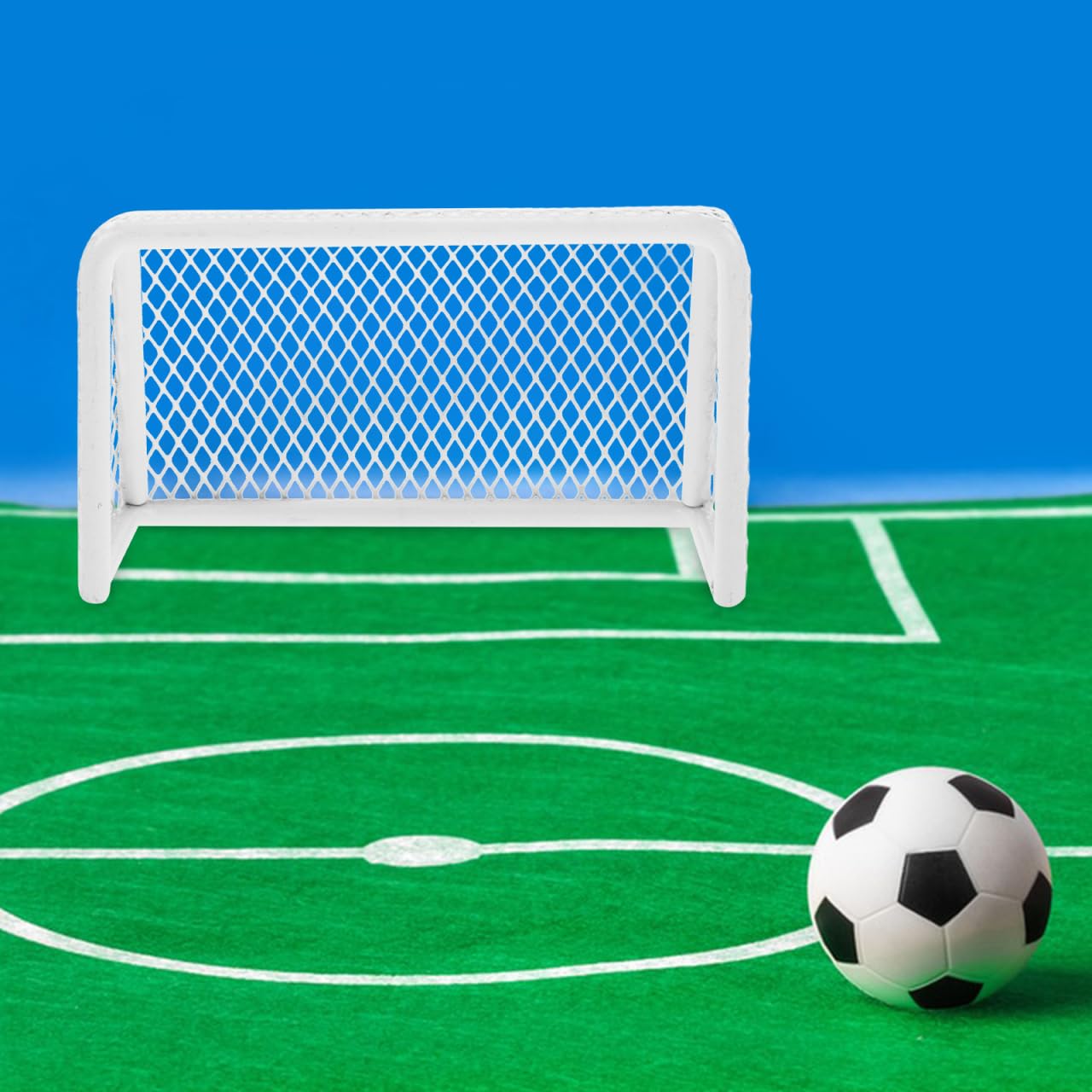 TOYANDONA Miniature Soccer Goal for Dollhouse Convenient Portable Sports Equipment Motor Skills Realistic Design for Indoor Play and Fish Tank Games