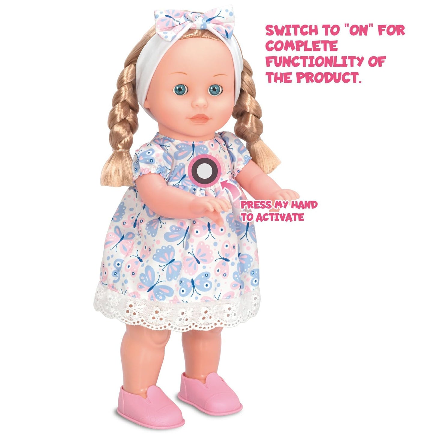 Mother Love Walking Dolls,16 Inches Interactive Baby Dolls Set with Stroller & Sister, Baby Dolls with Hair, Singing and Walking Dolls for Girls ,for 3+ Year Old Girls Gifts