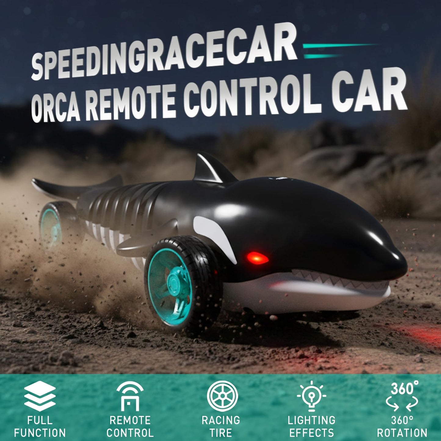 VOOU Remote Control Shark, RC Car Toys can Bend, Turn & Slide Like a Mutant Machine, Birthday Easter Gifts for Kids 3 4 5 6 7 8 9 10 11 12 Year Old Boys Girls