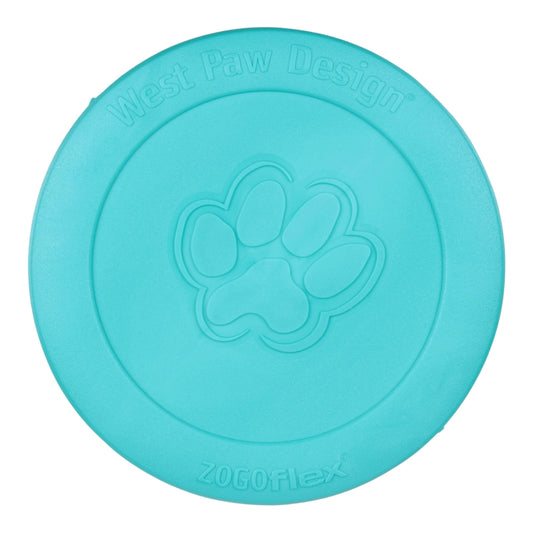 WEST PAW Zogoflex Zisc Dog Flying Disc, High Flying Aerodynamic Disc for Dogs Puppy – Lightweight, Floatable Disc for Fetch, Tug of War, Catch, Play – Doubles as Food/Water Bowl, Large 8.5", Teal
