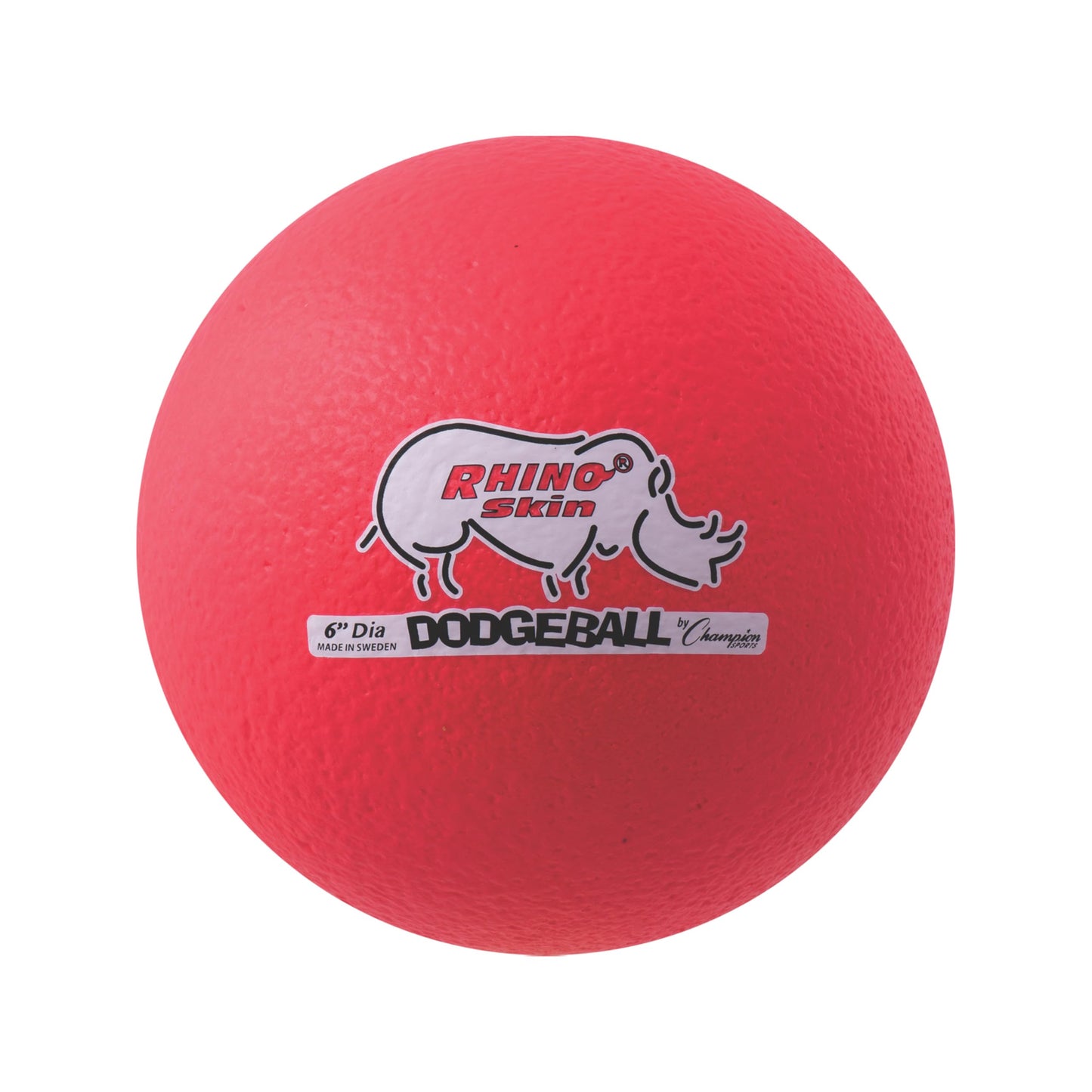 Champion Sports 6" Neon Red Rhino Skin Low Bounce Dodgeball Set