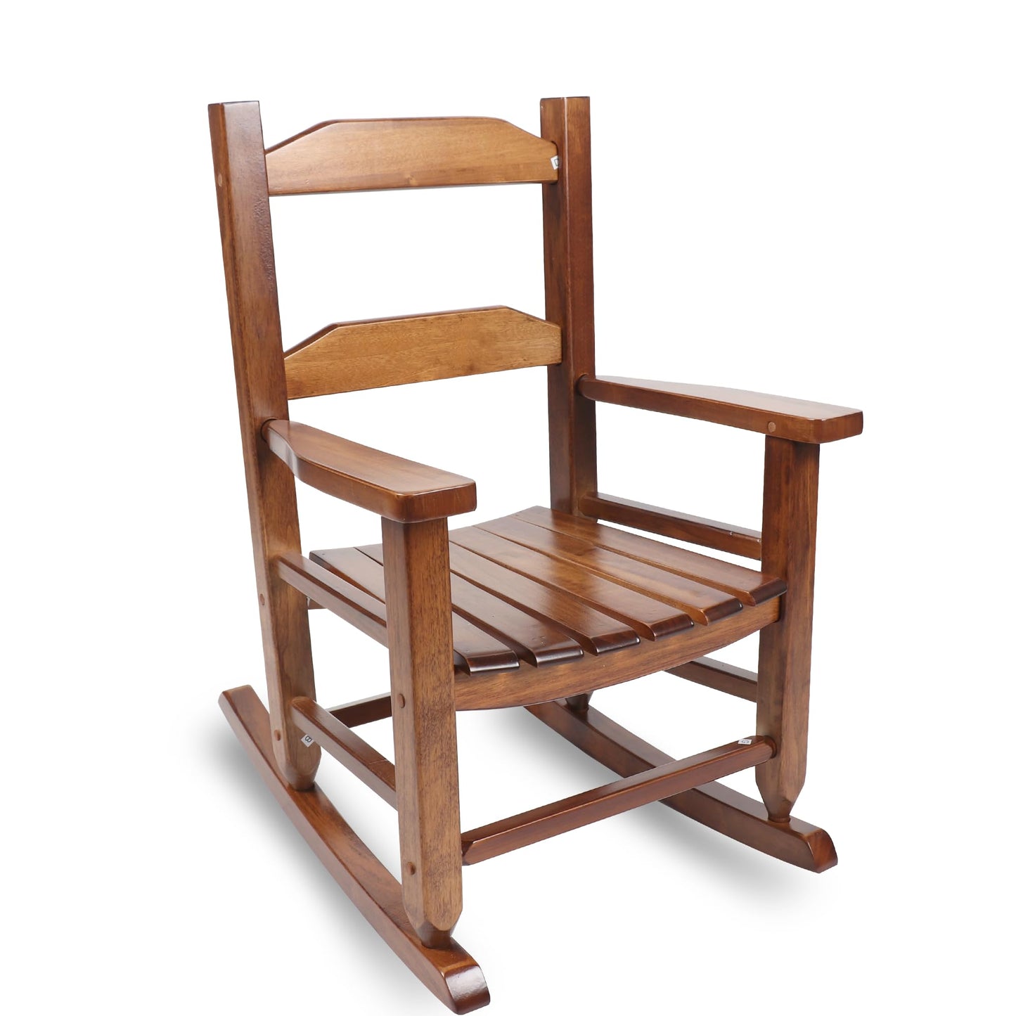 Hngilkoo Kids Rocking Chair Toddler Wooden Indoor for Child Comfy Recliner Rocker for Baby Ages 3-6 Outdoor Lounge Children Playroom Anti-Tip Design Safe & Sturdy Brown