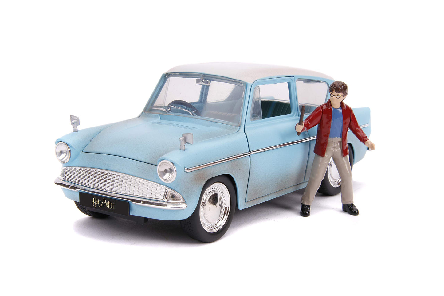 Jada Harry Potter 1:24 1959 Ford Anglia Die-cast Car and 2.75" Harry Potter Figure, Toys for Kids and Adults
