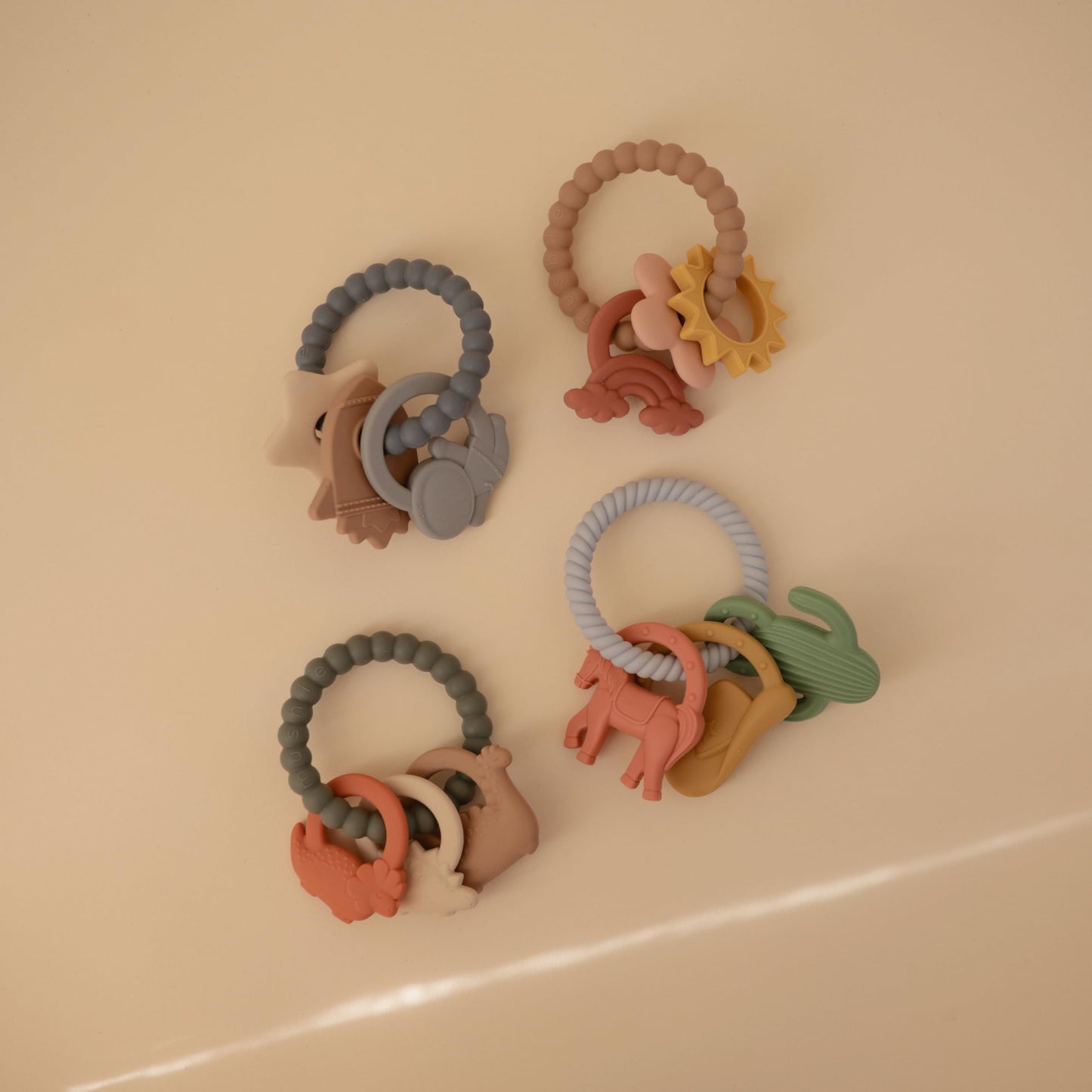 mushie Silicone Space Teething Ring Toy
