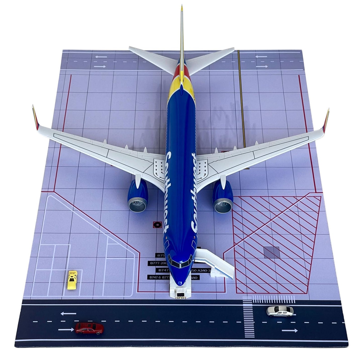 Mahfisj 1/80 Scale B737 Model 18 Inches 737 Model Airplane Kit with LED Lights, Ideal Collection for Adults