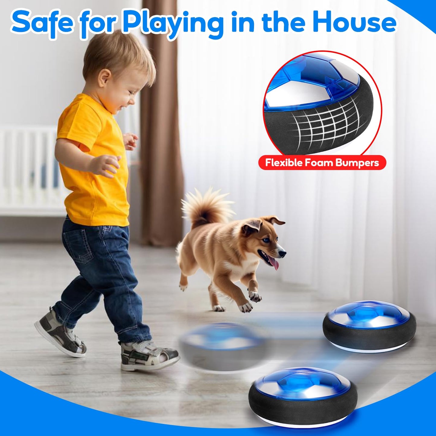 Qirptey Hover Soccer Ball & Kids STEM Building Toys