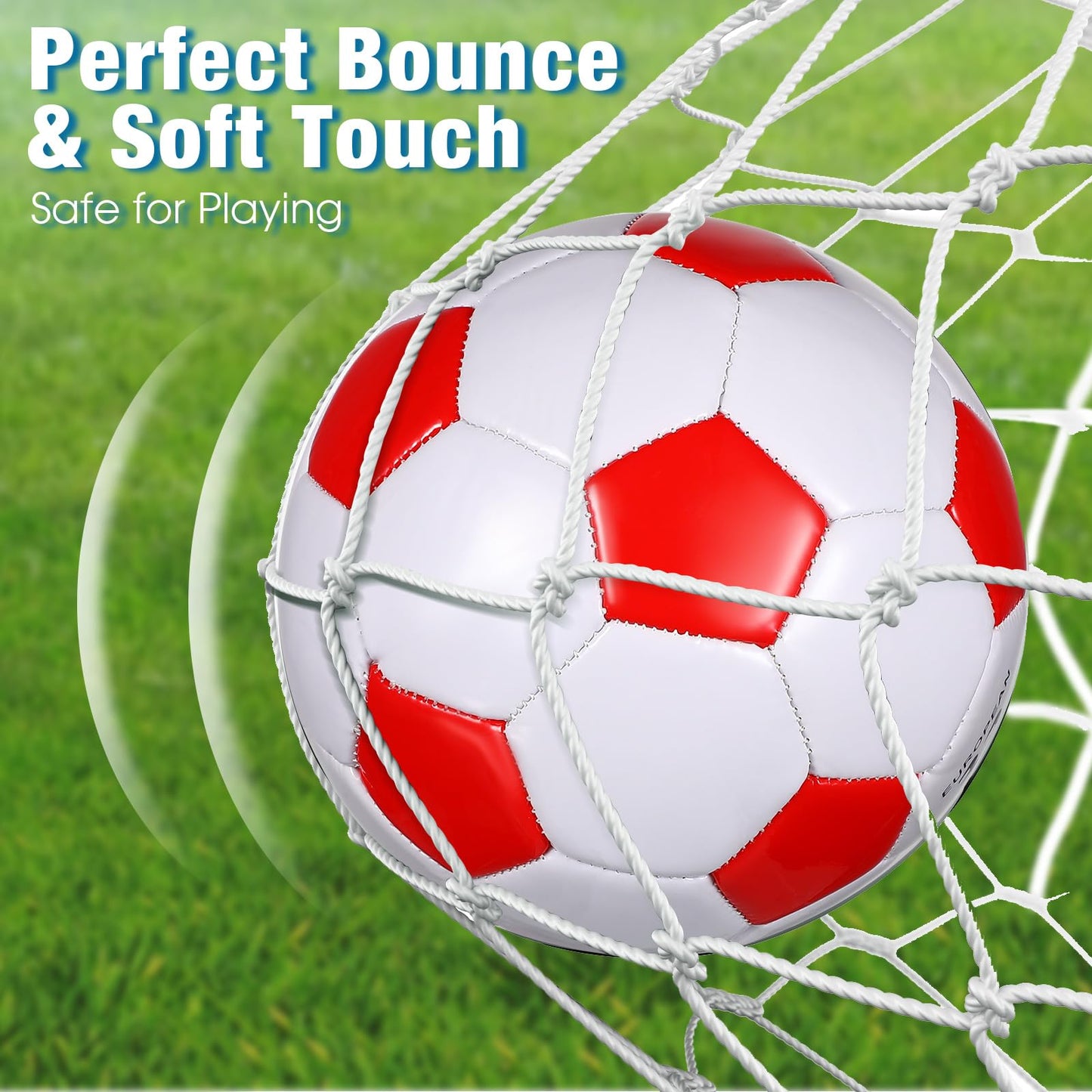 Libima 12 Pcs Soccer Ball with Pump Official Size 3/4/5 Soccer Ball Bulk for Child Adult School Sport Training Practice Back to School(Size 4,Red, Blue, Black)