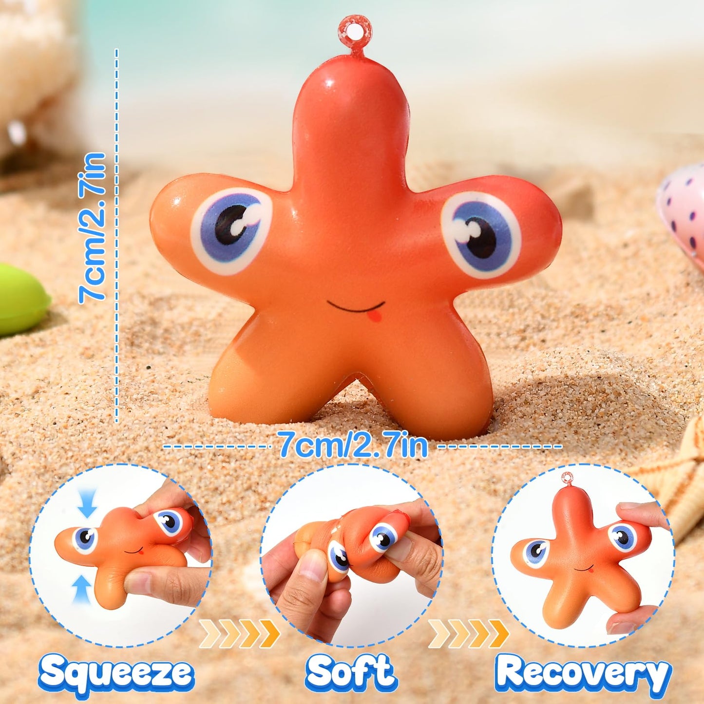 SNLN 12 Pcs Ocean Squishy Toys for Kids Under the Sea Party Favors Bulk for Birthday Gift Slow Rising Squishy Keychain Goodie Bag Filler Treasure Box Classroom Prize Ocean Themed Birthday Party Favors