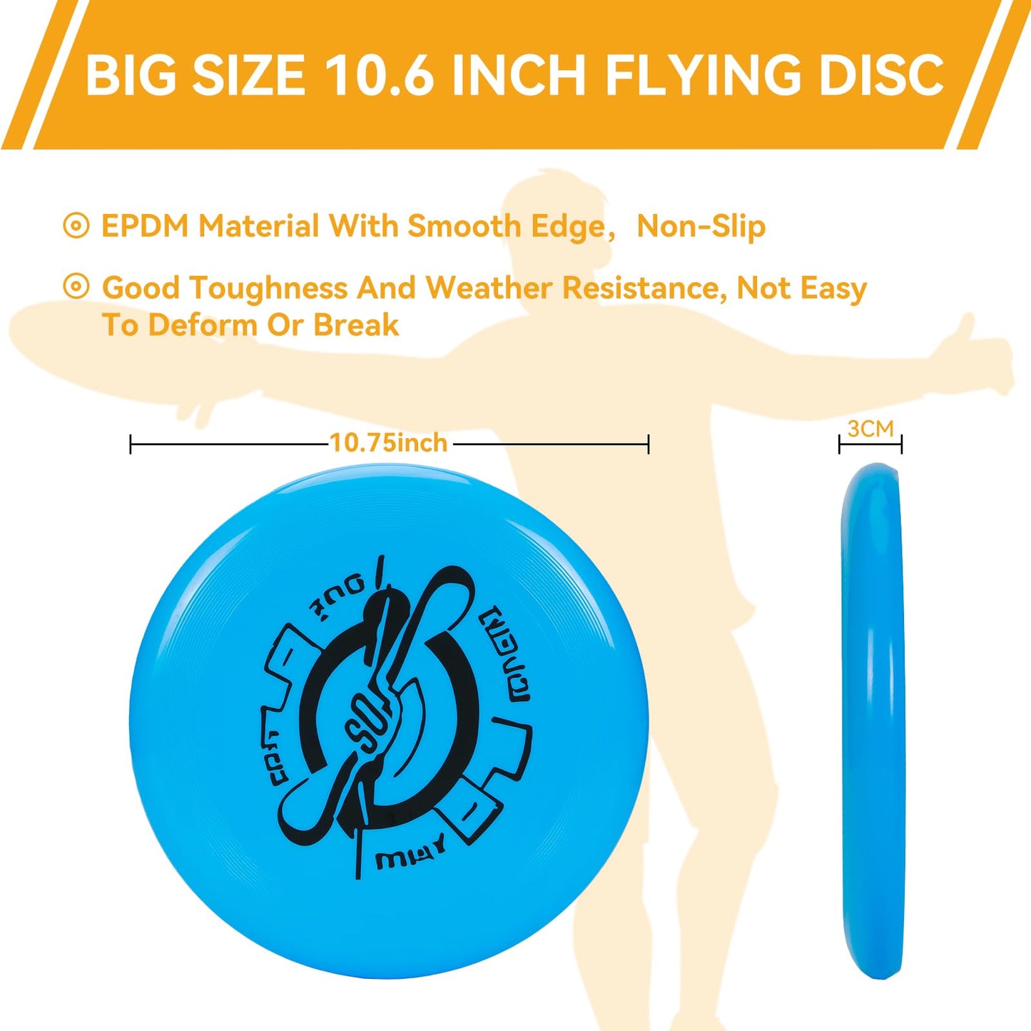 PUULIVEE Super Stable Outdoor Flying Disc Game Set, Portable Fun Bottle Drop Yard Game for Family & Adult with Adjustable Heavy Duty Steel Pole, Durable Bag - Easy Set Up