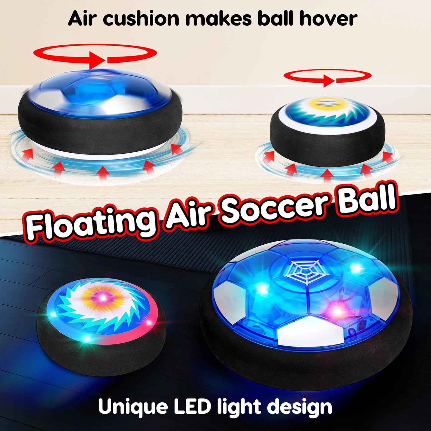 Qirptey Hover Soccer Ball & Kids STEM Building Toys