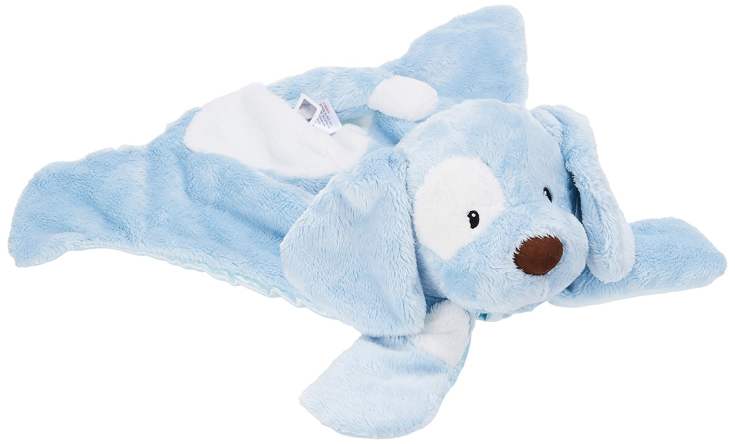 GUND Baby Spunky The Dog Huggybuddy Stuffed Animal with Built-in Baby Blanket, Blue, 15”
