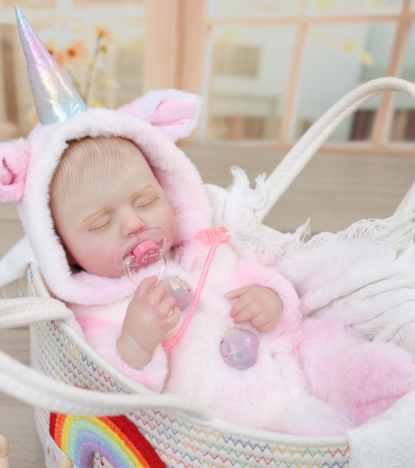 Cloveray Reborn Baby Dolls – 20 Inch Real Baby Dolls That Look Real, Full Body Vinyl Girl Doll in Fantasy Horn Outfit with Accessories, Gift for Girls Ages 3+, Pretend Play & Collectors