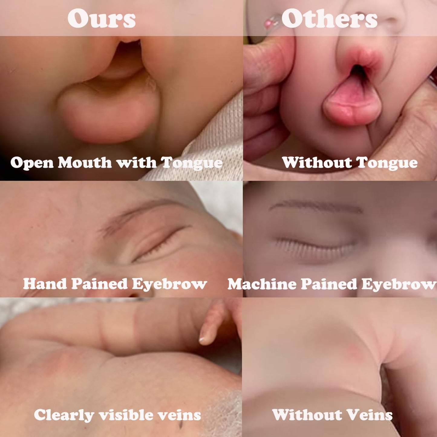Aniiyy 10Inch Full Body Silicone Baby Dolls Can Open Mouth Silicone Reborn Newborn Girl Dolls that Look Real
