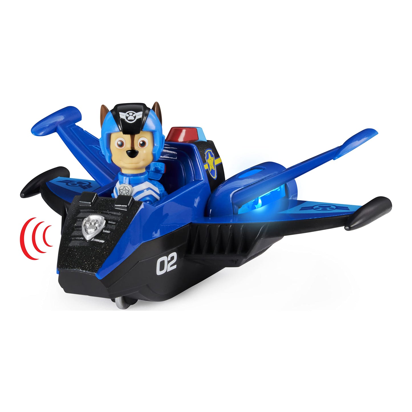 Paw Patrol, Jet to The Rescue Chase’s Deluxe Transforming Vehicle Toy with Lights and Sounds