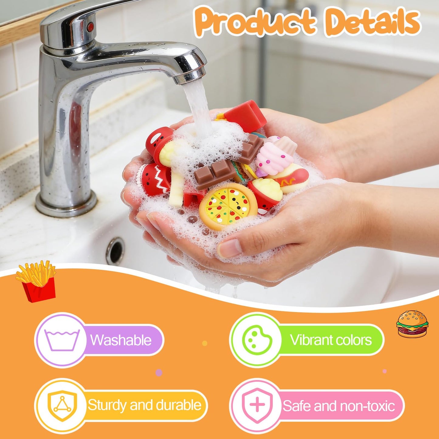 32Pcs Mochi Squishy Toys Bulk Kawaii Food Squishies Party Favors for Kids, Treasure Box Toys for Classroom Goodie Bag Easter Egg Fillers Birthday Gift Mini Stress Relief Sensory Fidget Squeeze Toys
