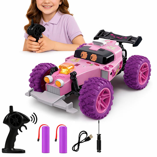 IPLAYBLOOM Remote Control Car, RC Cars Toys for Kids with 2.4 GHz Remote Control,4WD Electric Vehicle with Two Rechargeable Batteries,Play Indoor and Outdoor