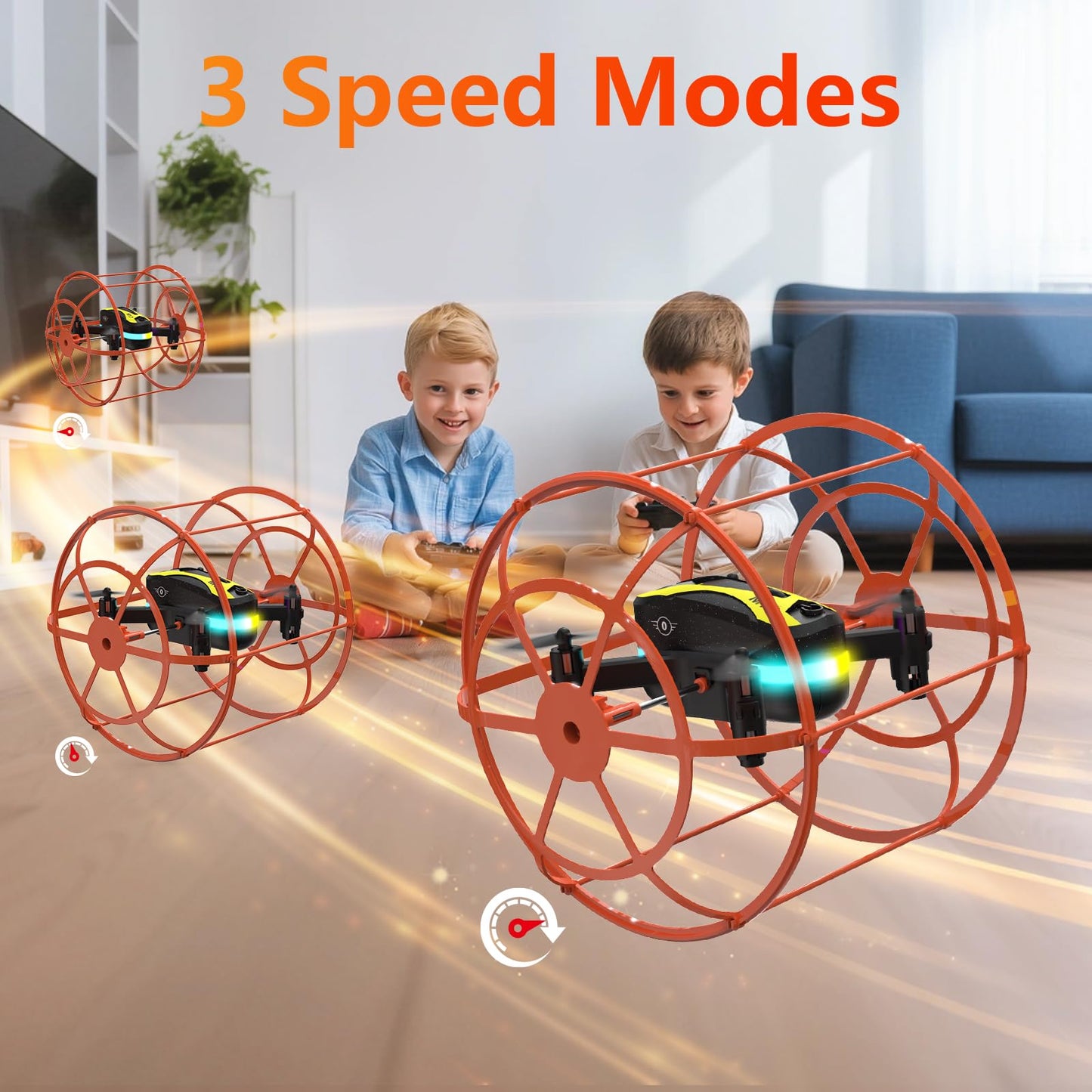 M17 Mini Drone for Beginners Land-Air Dual Mode Indoor and Outdoor RC Quadcopter with Protective Cover Easy to fly Headless Mode One Key Take-off/Landing 3D Flip 3 Speed Modes Gifts