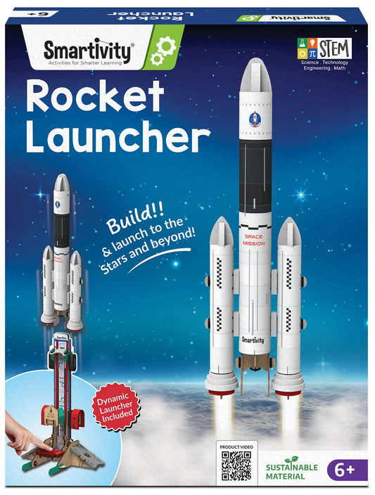 Smartivity Rocket Launcher STEM Kit for Ages 6-12 Years | Build Your Own Rocket with Launcher | Birthday Gift for Smart Kids | DIY Science Toy for Boys & Girls 6,7,8,9,10,11,12 Years Old
