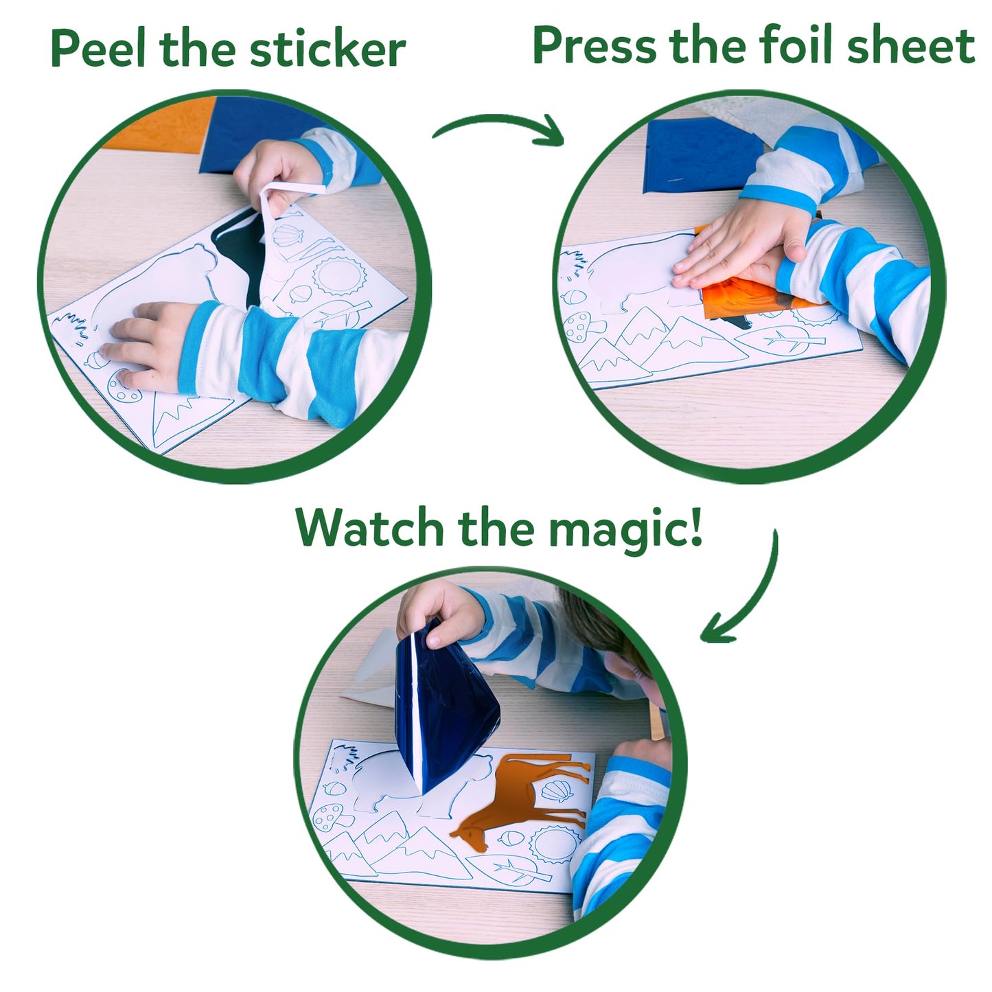 Skillmatics Foil Fun - Animals, No Mess Art for Kids, Travel Toys, Craft Kits, DIY Creative Activity, Screen-Free Entertainment, Gifts for Boys & Girls Ages 4, 5, 6, 7, 8, 9