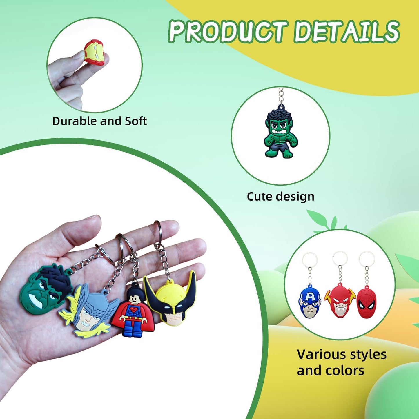 Guoiondw 40 Children's-Themed Party Favor Keychains, Stuffed Toys, Christmas Gifts, Holiday Accessories, Perfect for Kids' Birthday School Carnival Rewards, Classroom Easter Gifts Valentine's Day