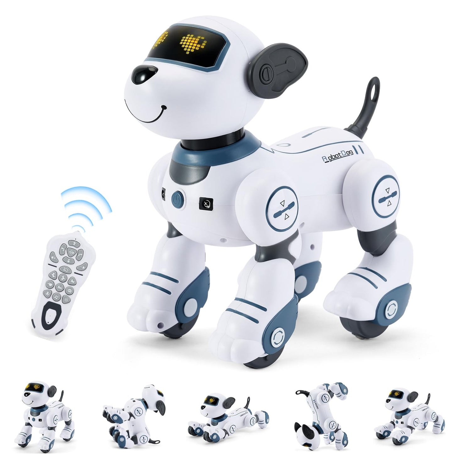 FUUY Robot Dog for Kids Robot Dog Remote Control Toy Interactive Robot Pet Robotics Toys Intelligent Robo Dog Programmable Sing & Dance Design Birthday Gifts Kids Age 3 5 4-6 Year, Blue