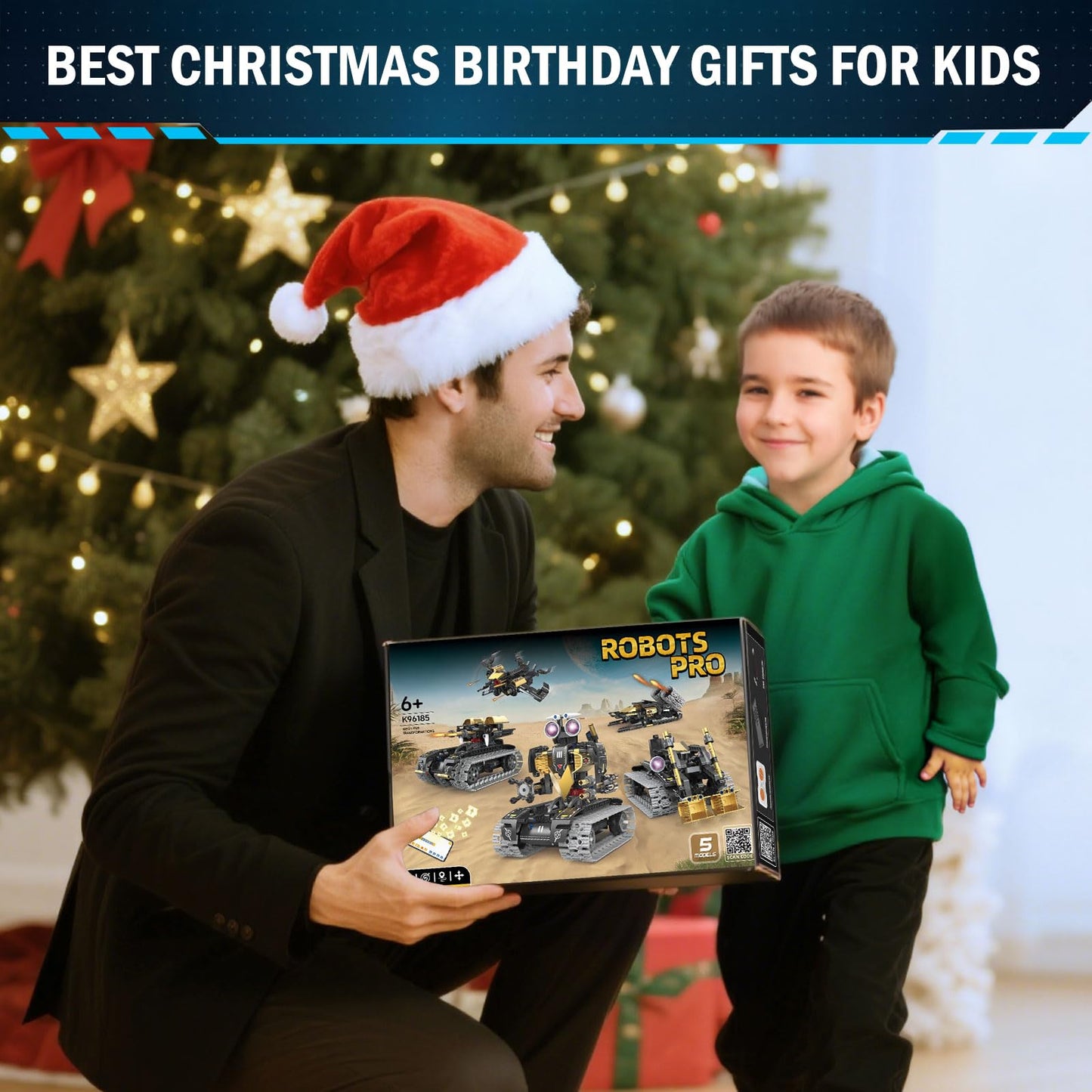 OUTOGO Robot Building Kit with Remote Control, STEM Gifts for Kids Age 8-12, Science Robot Kit Coding Robotics Technic Toy for Boys Girls Birthday Gifts, 5-in-1 Models with 323 Pieces