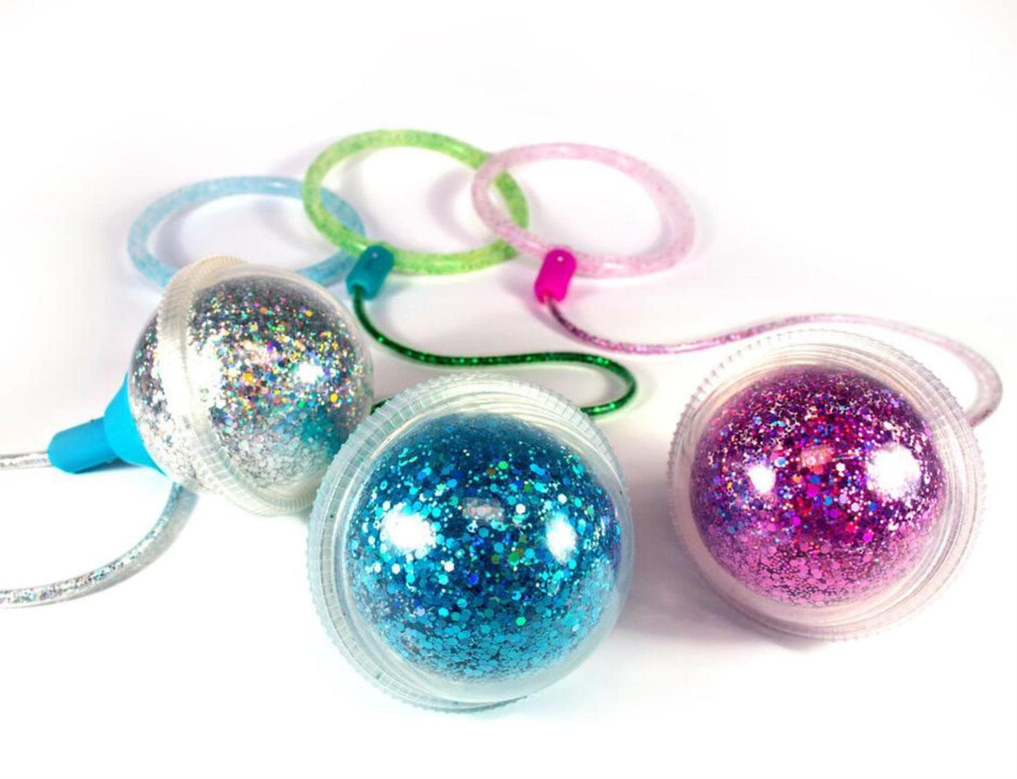 KESS Ice Hopper (Colors Will Vary) - Glitter Filled Hopper Ball - Fun Way to be Active - Aids in Coordination