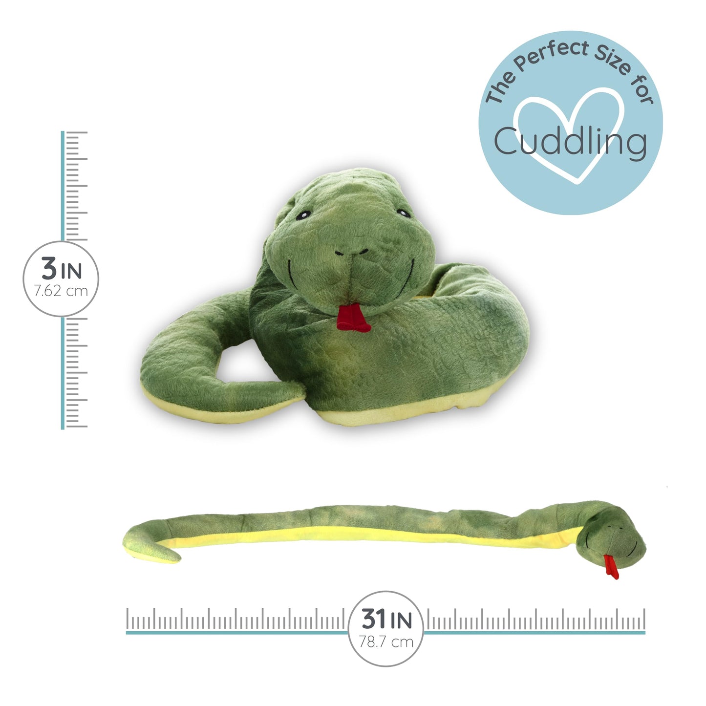 1i4 Group Sammy the Snake - Microwavable & Weighted Plush Stuffed Animal - Heated Plushie for Warmth - Cute, Soft, Cozy Toy for Adults & Children (Boys, Girls, & Toddlers) by Warm Pals