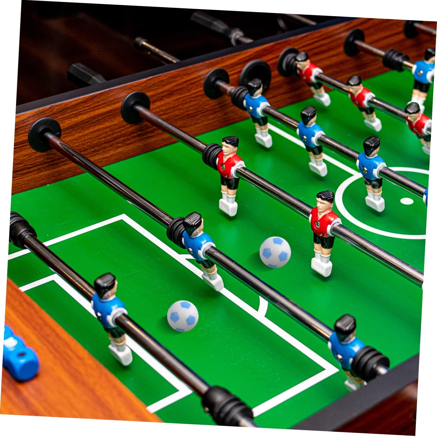 HOOTNEE 8pcs Pattern Foosball Balls Tabletop Soccer Balls Desktop Soccer Game Accessories